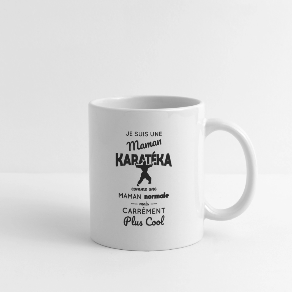Mug blanc - Maman karatéka plus cool - blanc