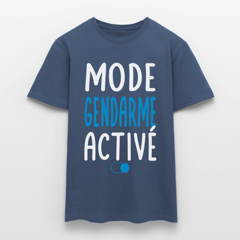 T-shirt Homme - Mode gendarme activé - Cadeau gendarme - denim foncé