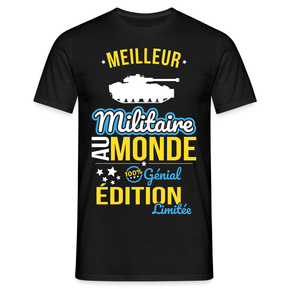 T-shirt Homme - Meilleur Militaire au monde - 100% génial - noir