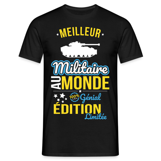 T-shirt Homme - Meilleur Militaire au monde - 100% génial - noir