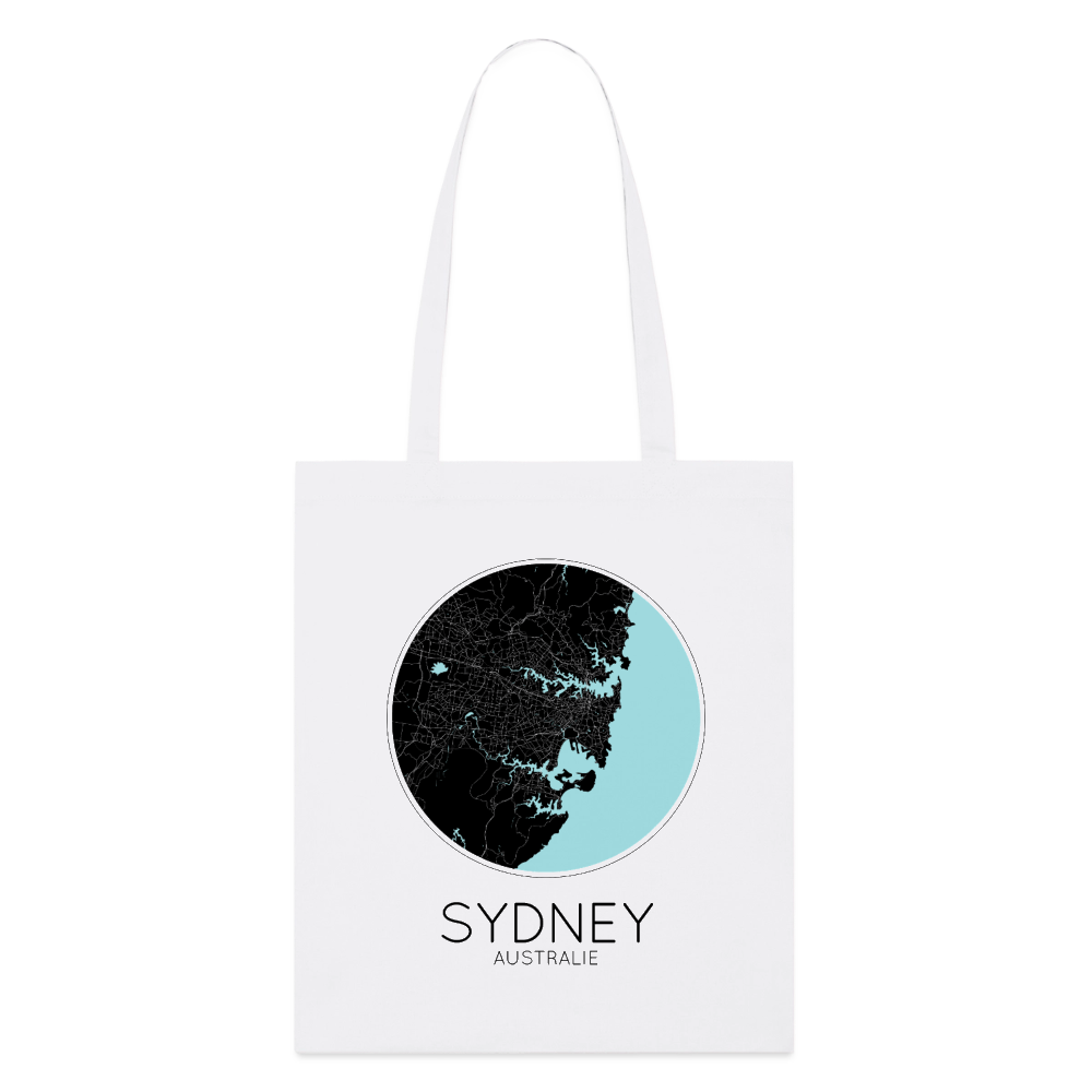 Tote Bag Sydney Bio Coloris Clair – Plan de Sydney - blanc