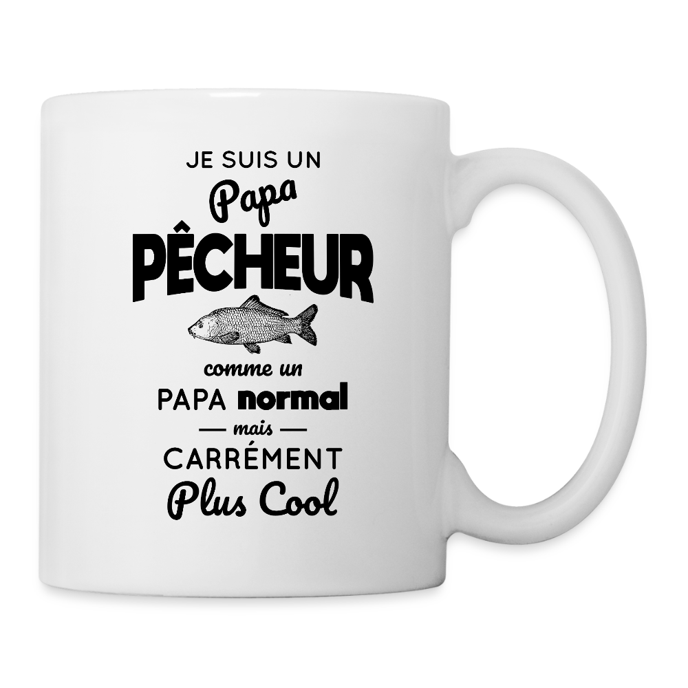Mug uni - Papa pêcheur plus cool - blanc