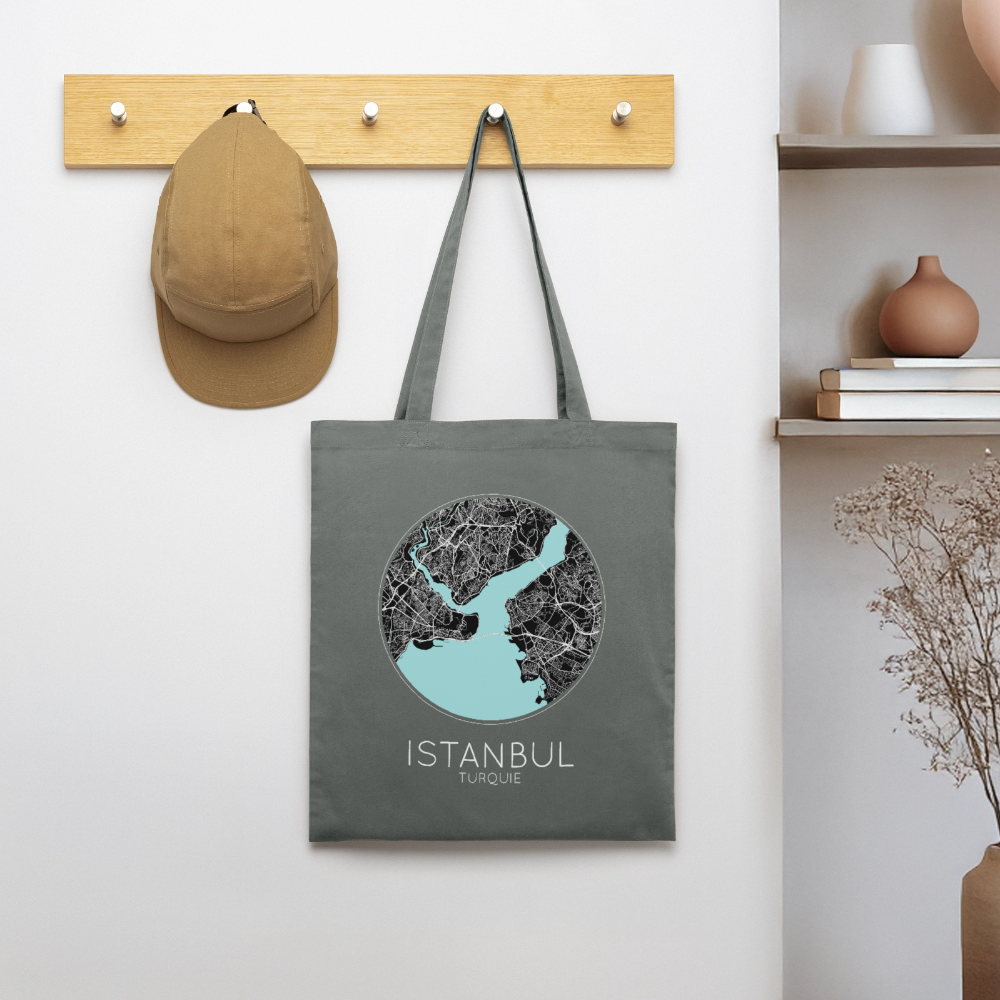 Tote Bag Istanbul Bio – Plan d’Istanbul - charbon