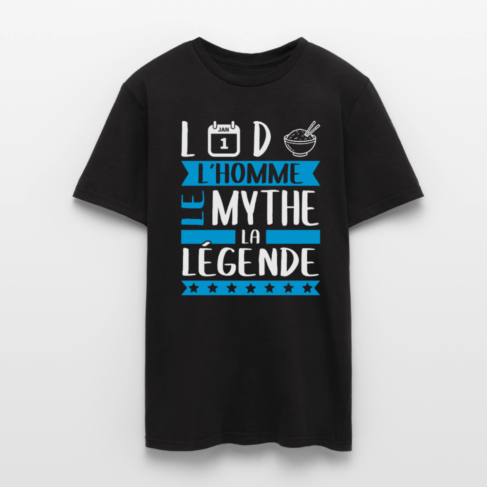 T-shirt homme Landry rébus – L’homme, le mythe, la légende - noir