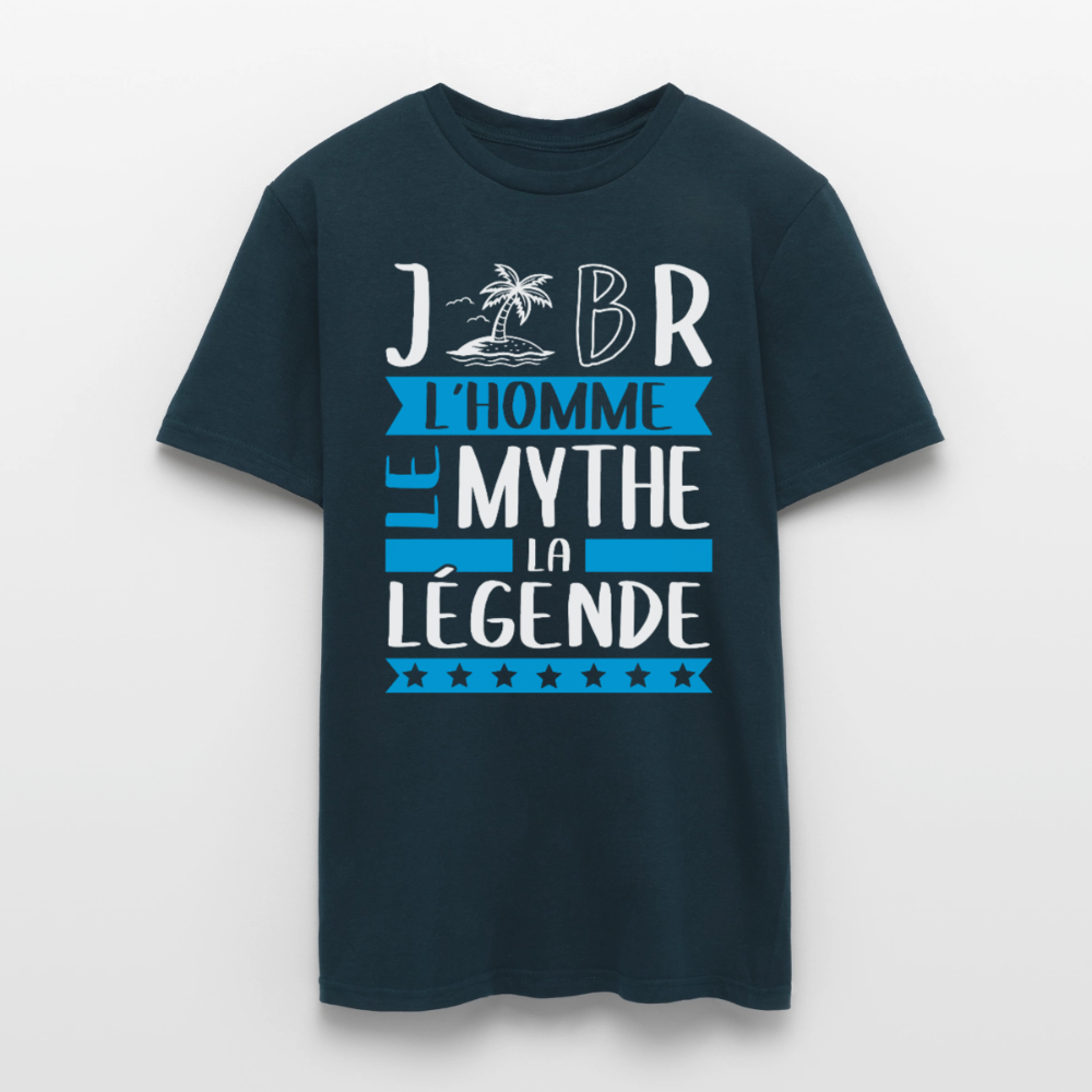 T-shirt homme Gilbert rébus – L’homme, le mythe, la légende - marine