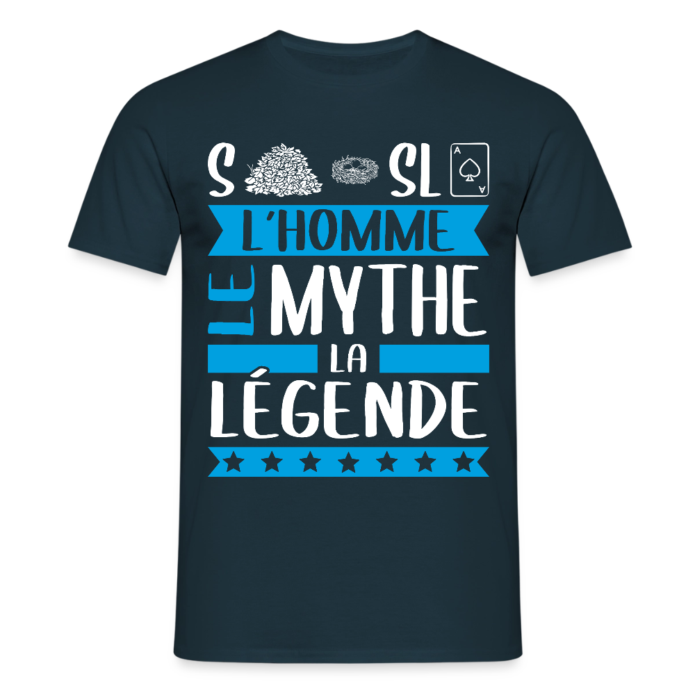 T-shirt homme Stanislas rébus – L’homme, le mythe, la légende - marine