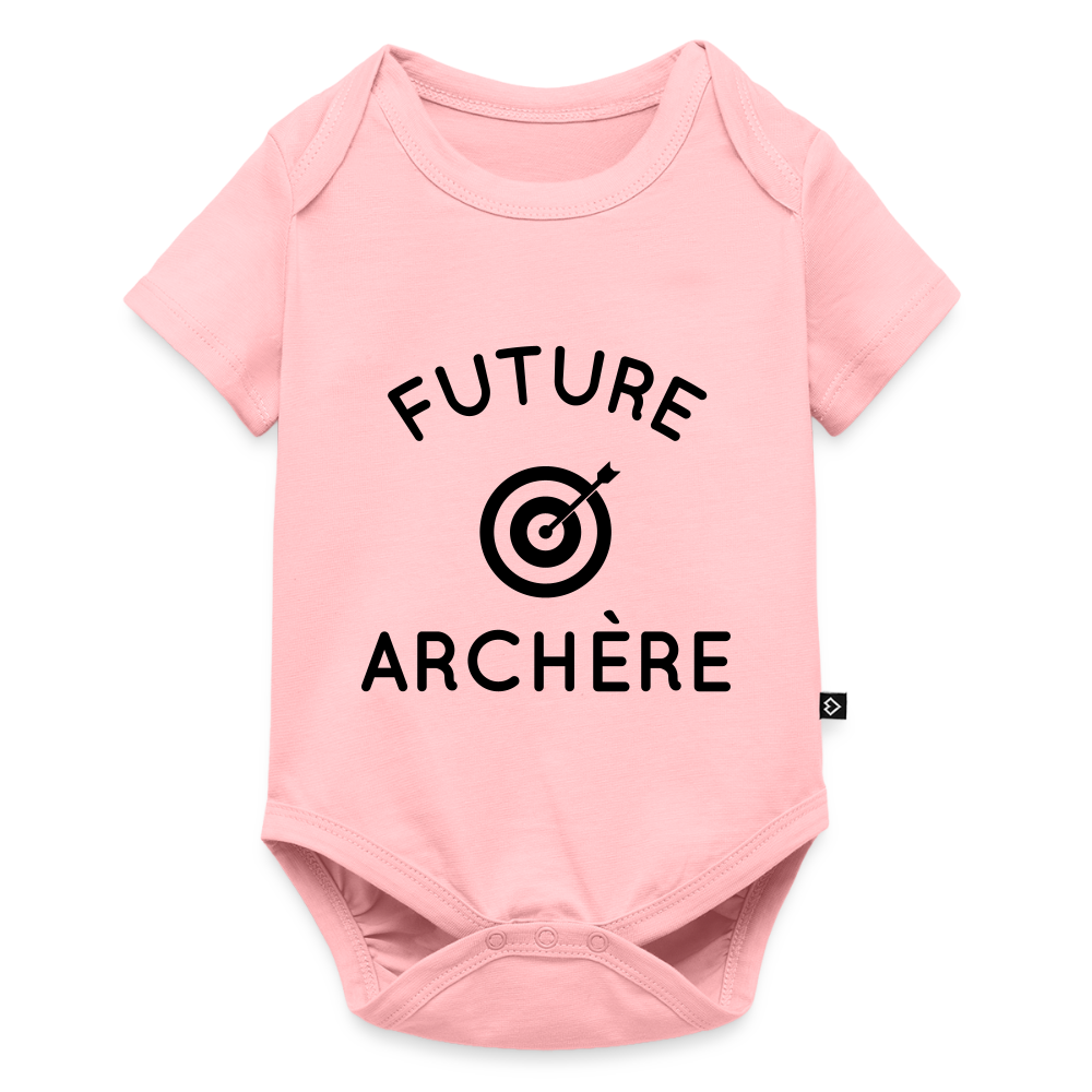 Body Bébé bio manches courtes - Future archère - rose