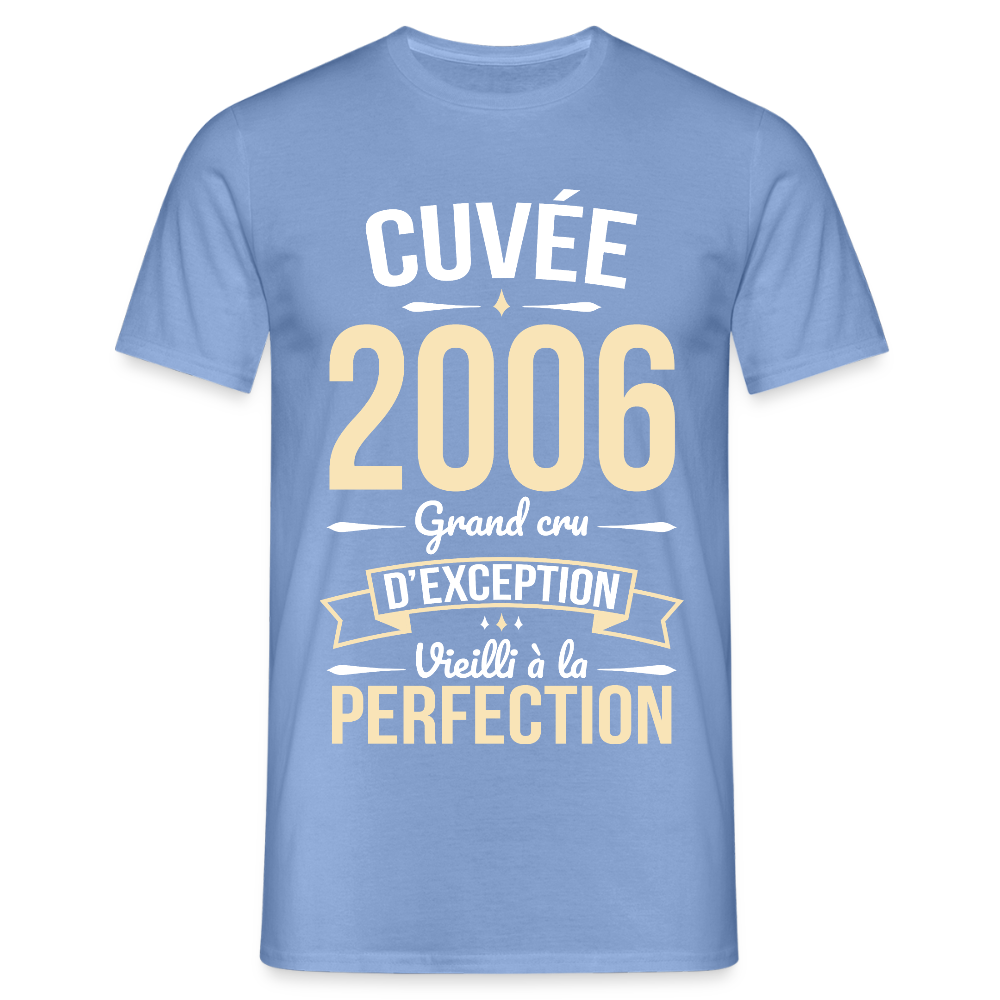 T-shirt Homme - Anniversaire 19 Ans - Cuvée 2006 - carolina blue