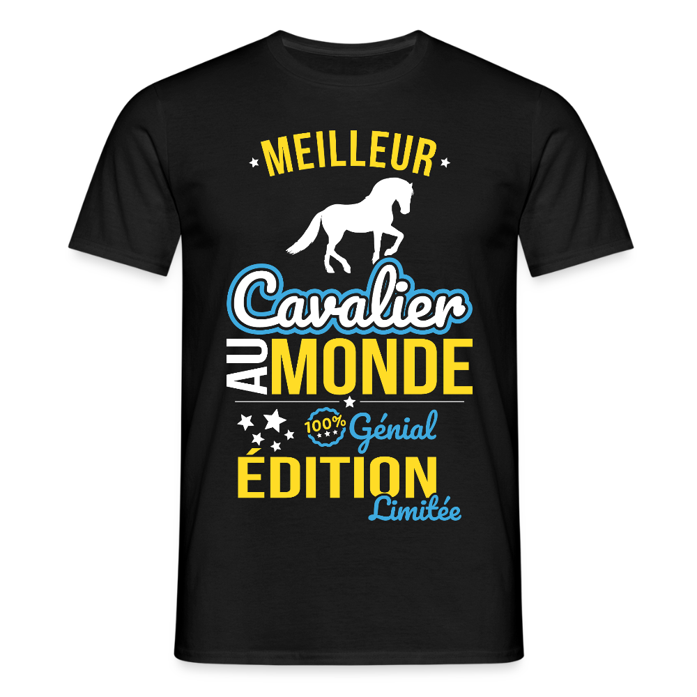 T-shirt Homme - Meilleur Cavalier au monde - 100% génial - noir