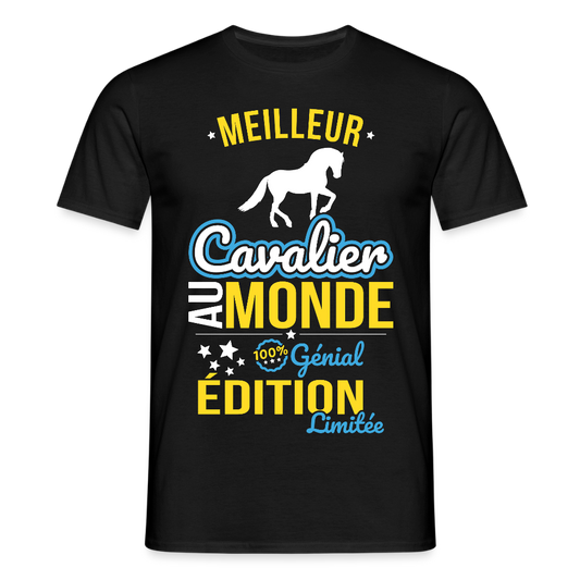 T-shirt Homme - Meilleur Cavalier au monde - 100% génial - noir