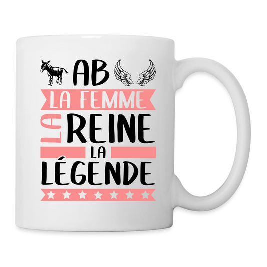 Mug blanc Annabelle rébus – La femme, la reine, la légende - blanc