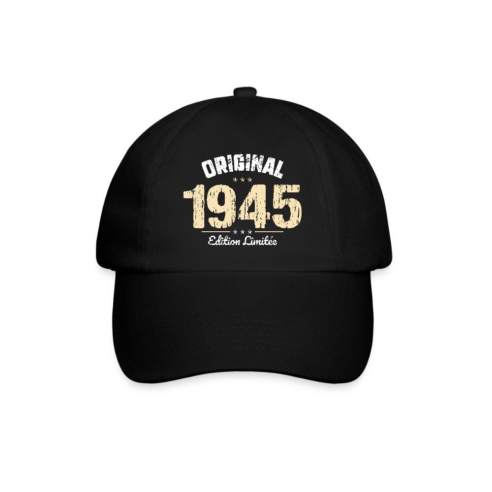 Casquette classique - Anniversaire 81 Ans - Original 1945 - noir/noir