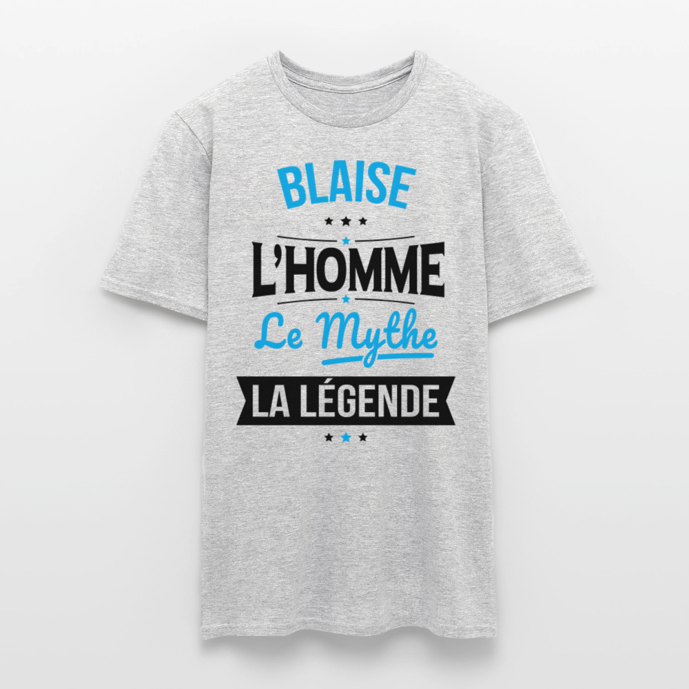 T-shirt Homme - Blaise - l'Homme - le Mythe - la Légende - gris chiné