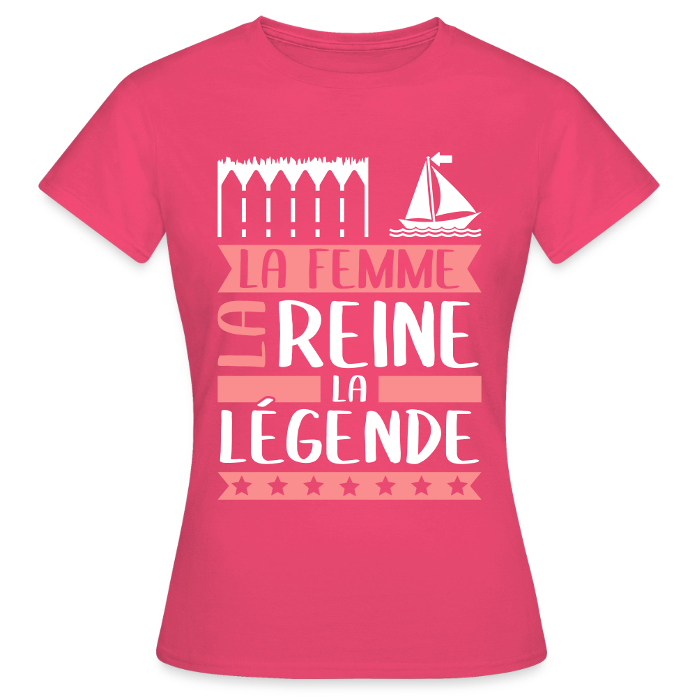 T-shirt femme Emma rébus – La femme, la reine, la légende - rose azalée
