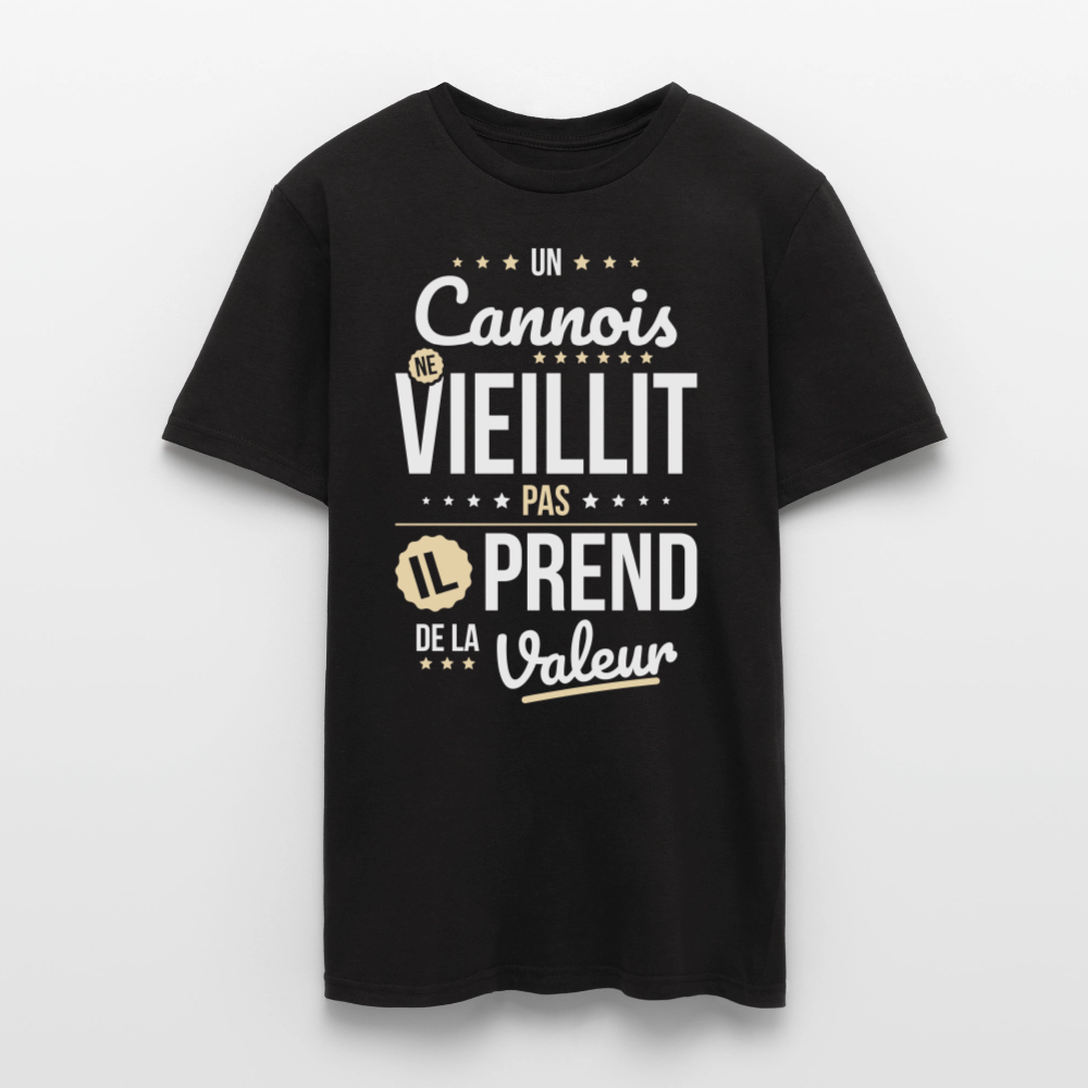 T-shirt Homme - Un Cannois ne vieillit pas - noir