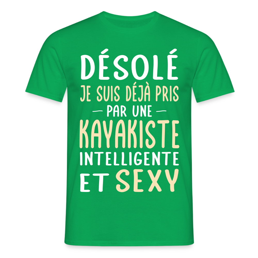 T-shirt Homme - Je suis pris par une kayakiste intelligente et sexy - vert