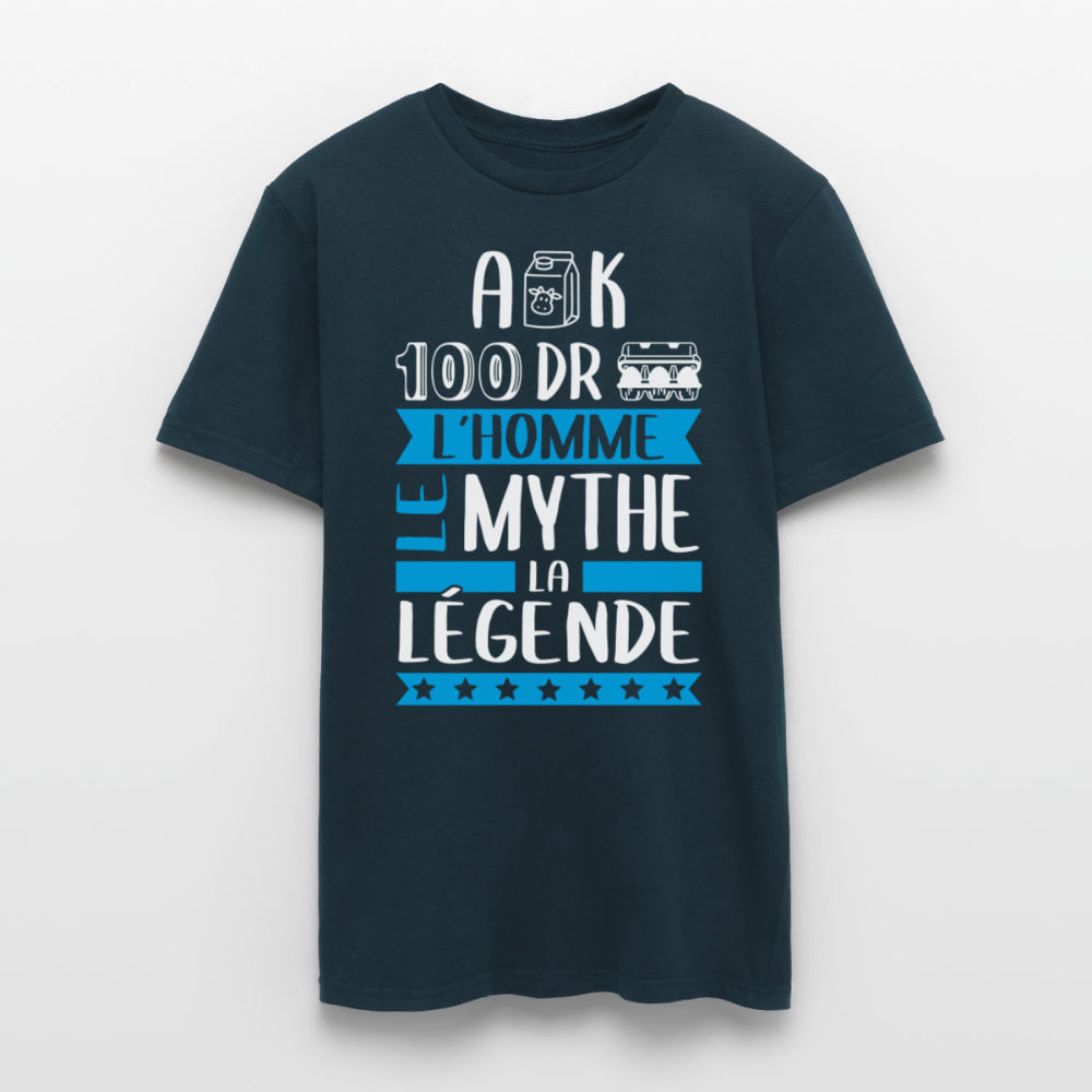 T-shirt homme Alexandre rébus – L’homme, le mythe, la légende - marine
