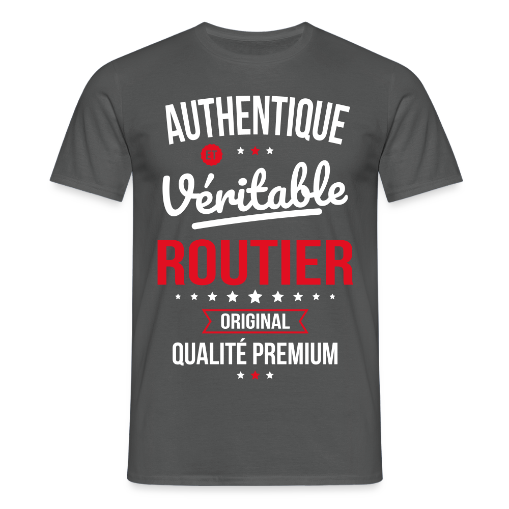 T-shirt Homme - Authentique et véritable Routier - charbon