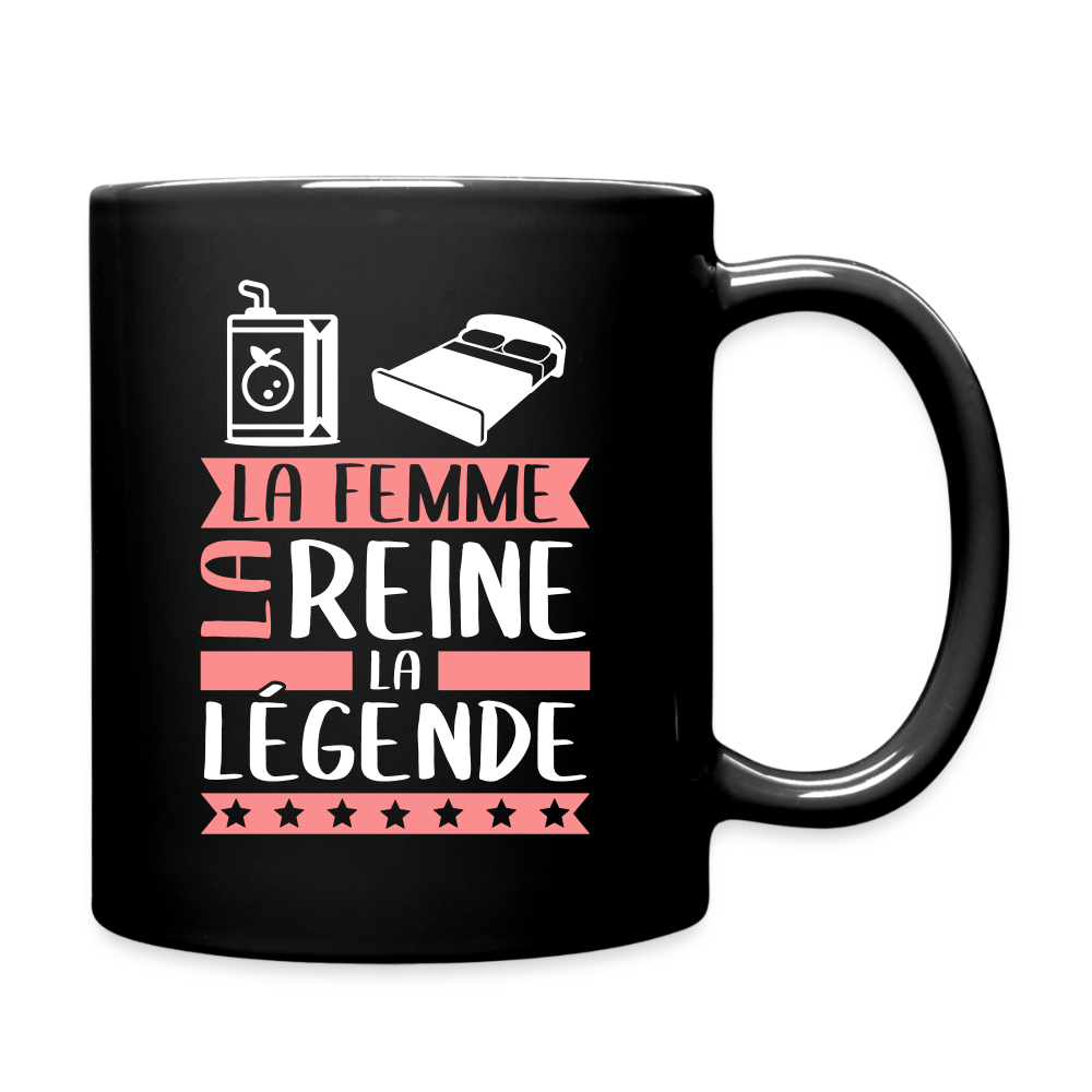 Mug uni Julie rébus – La femme, la reine, la légende - noir