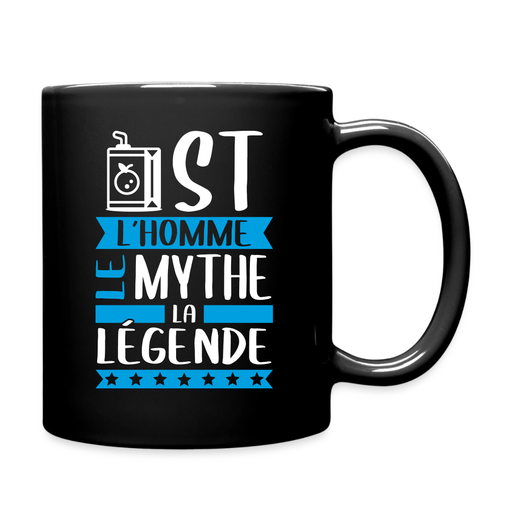 Mug uni Juste rébus – L’homme, le mythe, la légende - noir