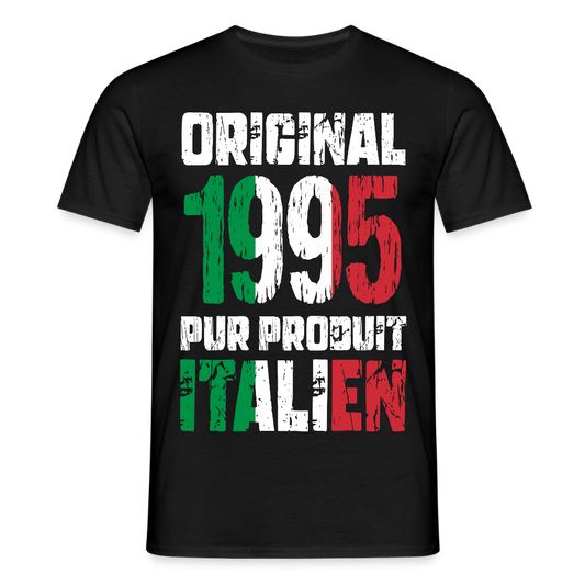 T-shirt Homme - Anniversaire 30 Ans - Original 1995 - Pur produit Italien - noir