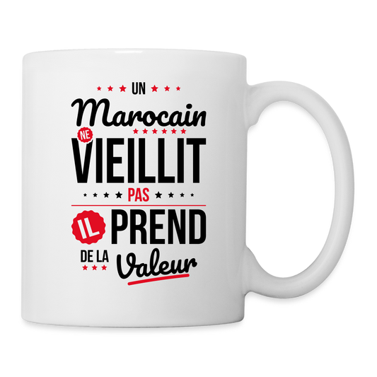 Mug blanc - Un Marocain ne vieillit pas - blanc