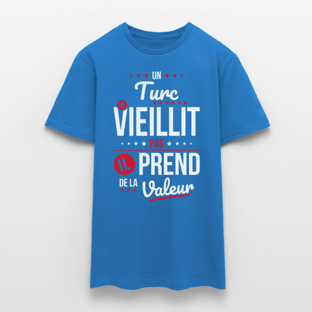 T-shirt Homme - Un Turc ne vieillit pas - bleu royal