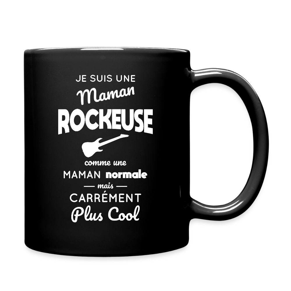 Mug uni - Maman rockeuse plus cool - noir