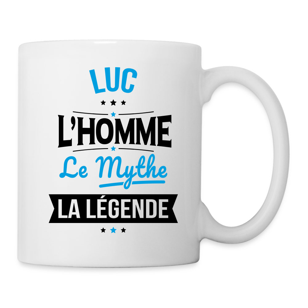 Mug blanc - Luc - l'Homme - le Mythe - la Légende - blanc