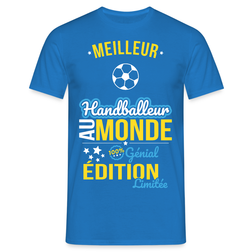 T-shirt Homme - Meilleur Handballeur au monde - 100% génial - bleu royal