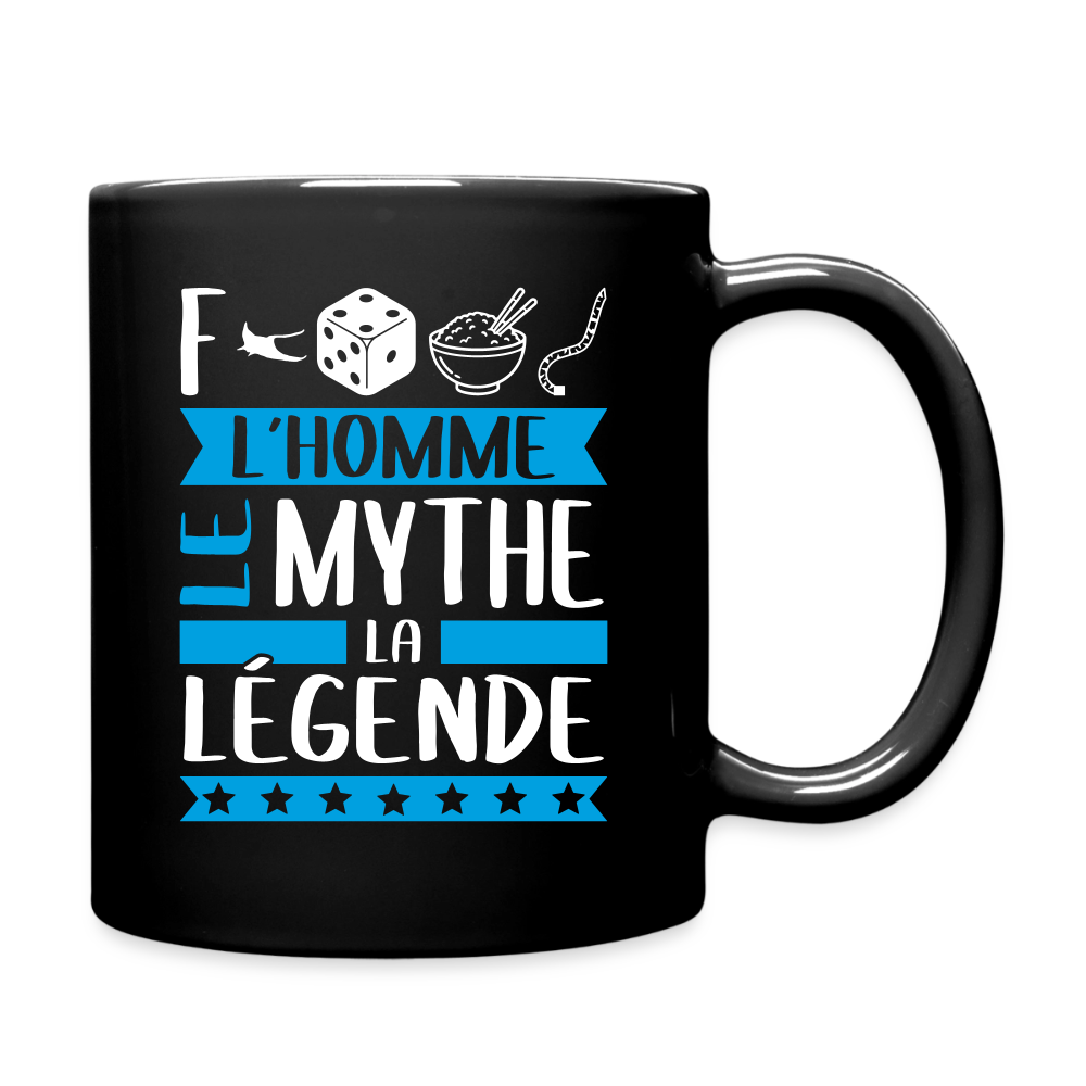 Mug uni Frédéric rébus – L’homme, le mythe, la légende - noir