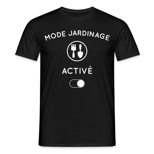 T-shirt Homme - Mode jardinage activé - noir