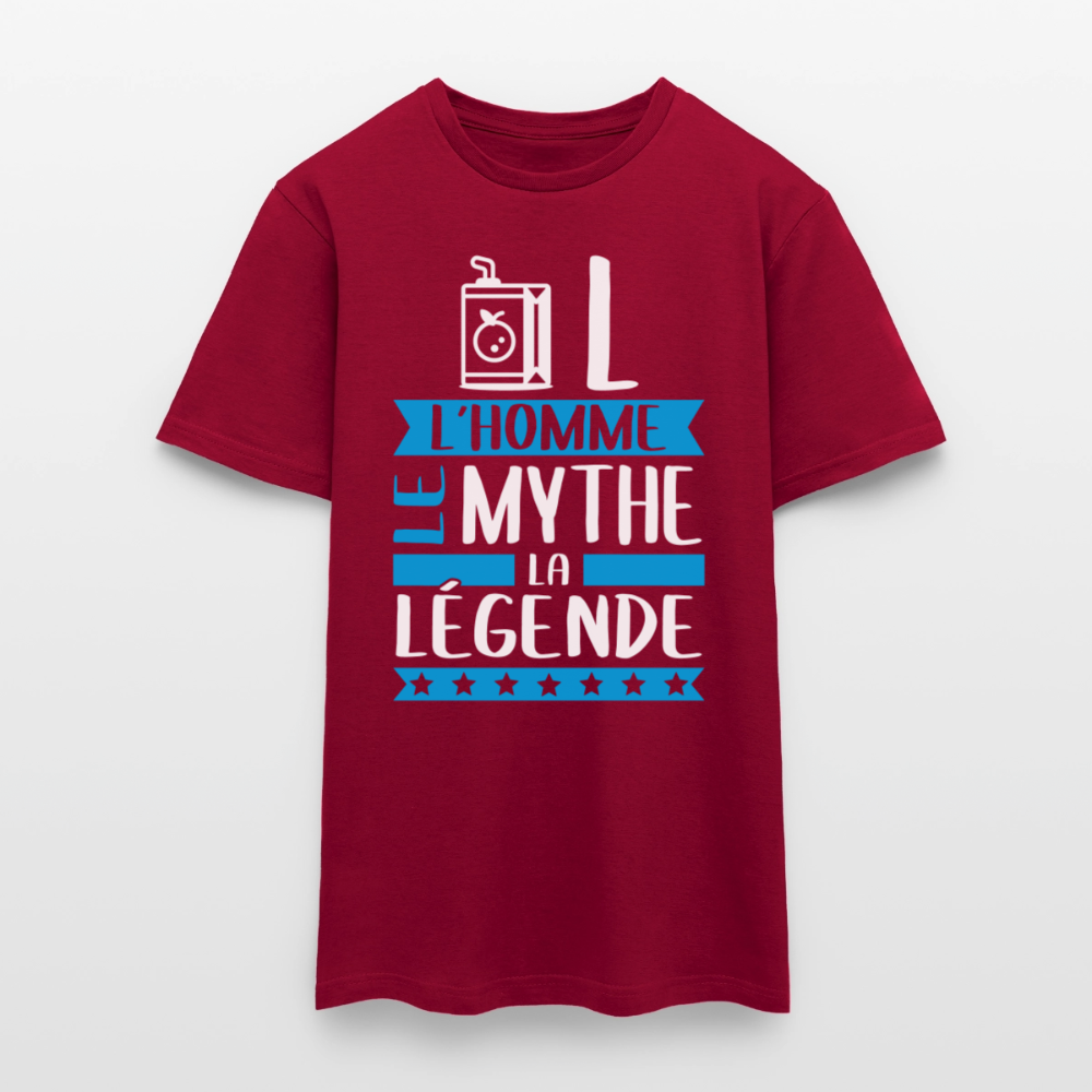 T-shirt homme Jules rébus – L’homme, le mythe, la légende - rouge brique