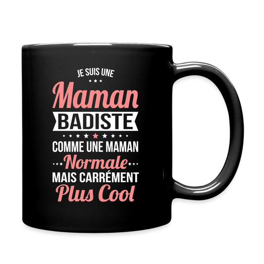 Mug uni - Maman badiste plus cool - noir
