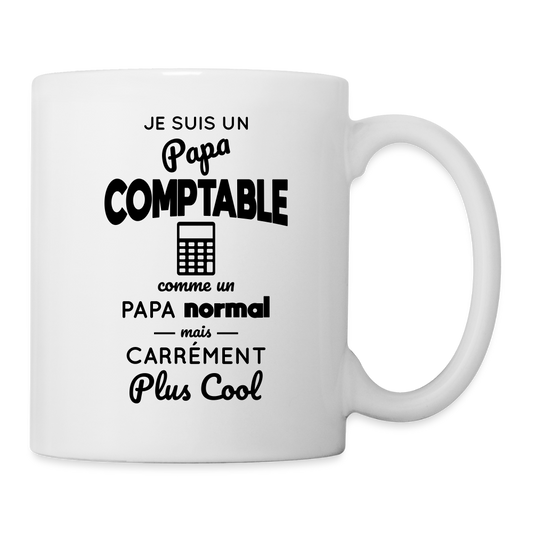 Mug blanc - Papa comptable plus cool - blanc