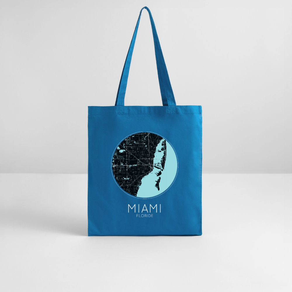Tote Bag Miami Bio – Plan de Miami - bleu royal