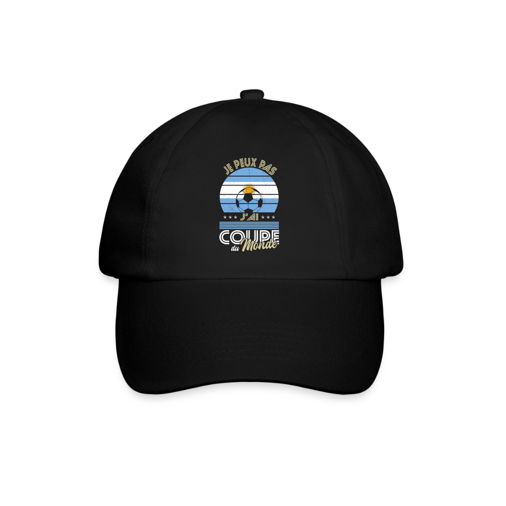 Casquette classique - Je peux pas j'ai Coupe du Monde - Argentine - noir/noir