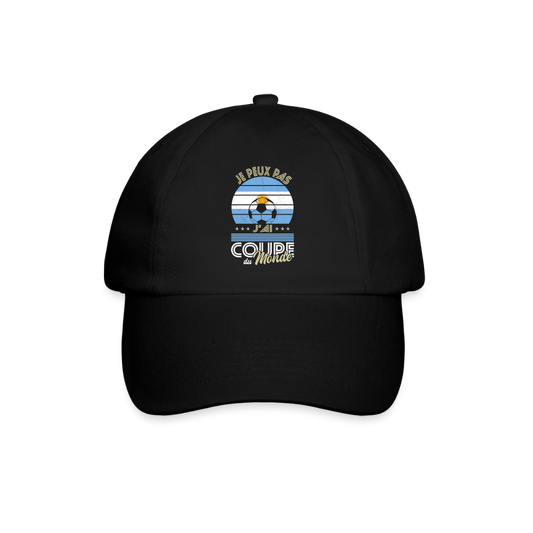 Casquette classique - Je peux pas j'ai Coupe du Monde - Argentine - noir/noir