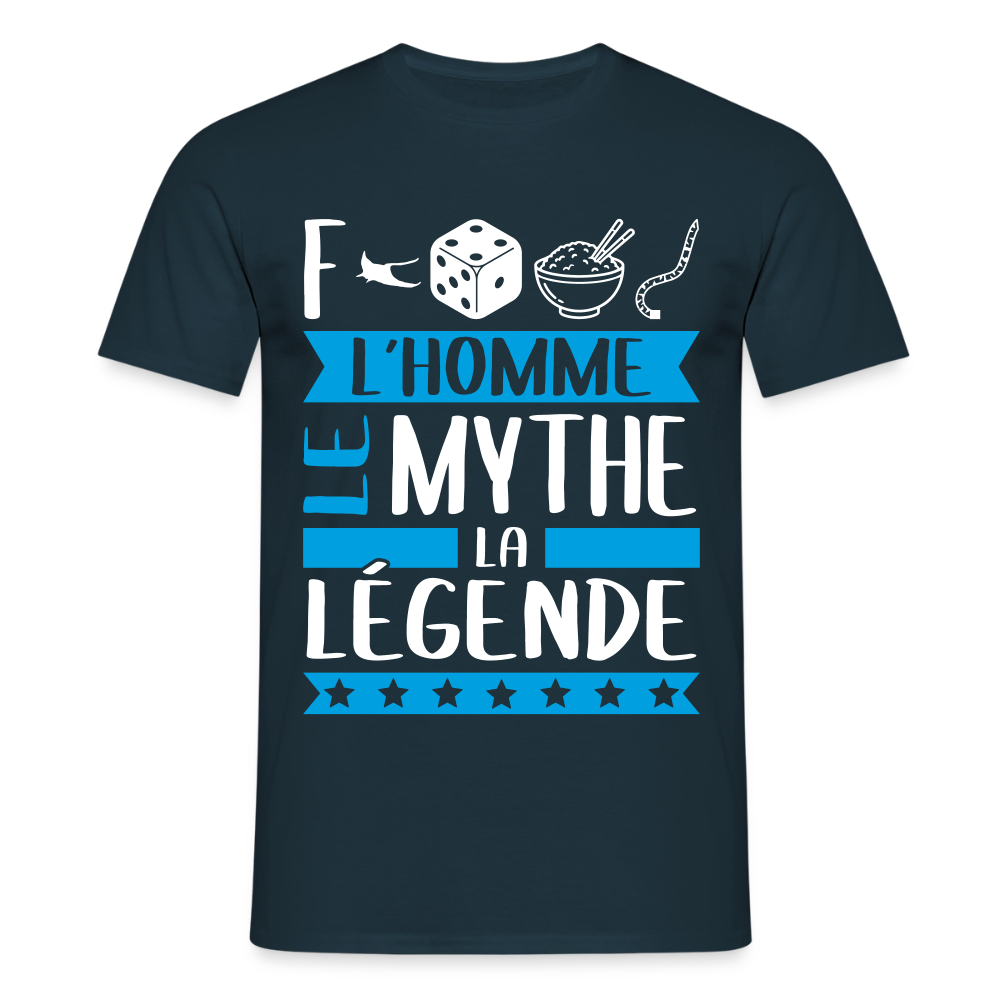 T-shirt homme Frédéric rébus – L’homme, le mythe, la légende - marine