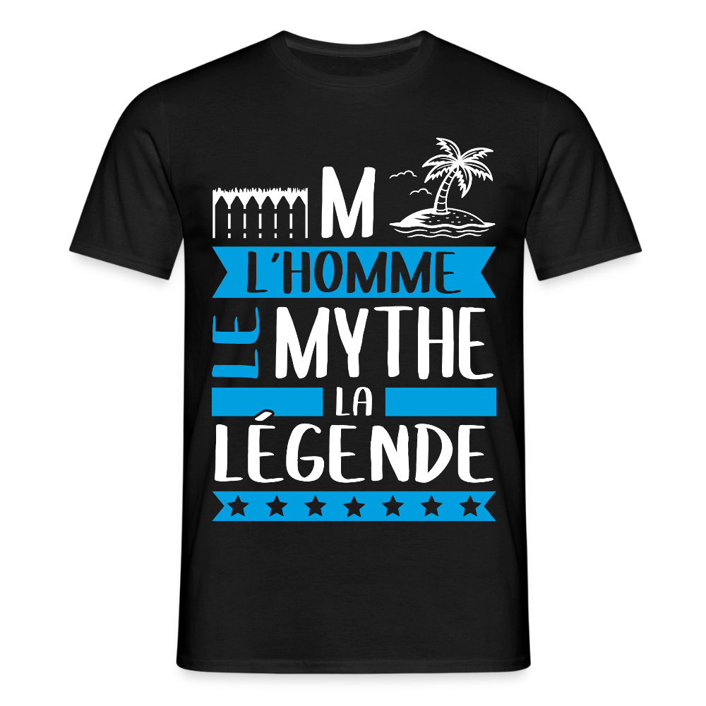 T-shirt homme Emile rébus – L’homme, le mythe, la légende - noir