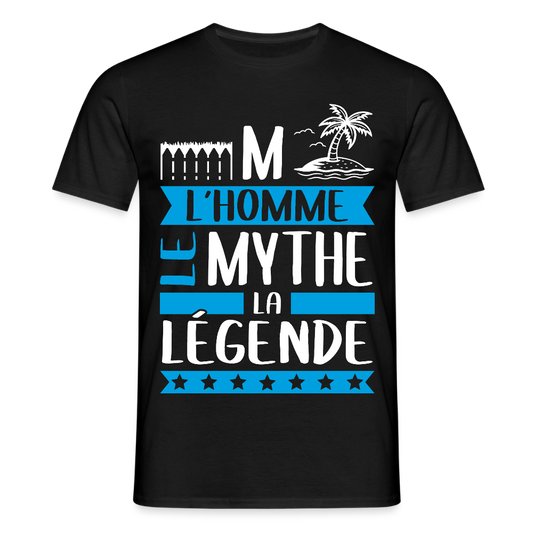 T-shirt homme Emile rébus – L’homme, le mythe, la légende - noir