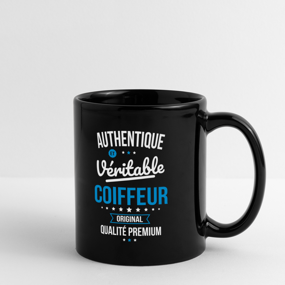 Mug uni - Authentique et véritable Coiffeur - noir