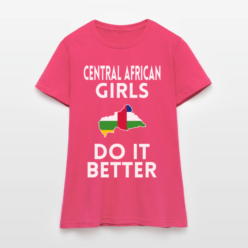 T-shirt femme - Central African Girls Do It Better - rose azalée