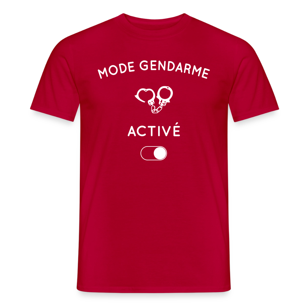 T-shirt Homme - Mode gendarme activé - rouge