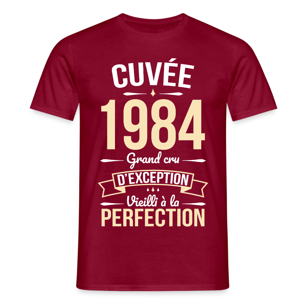 T-shirt Homme - Anniversaire 41 Ans - Cuvée 1984 - rouge brique