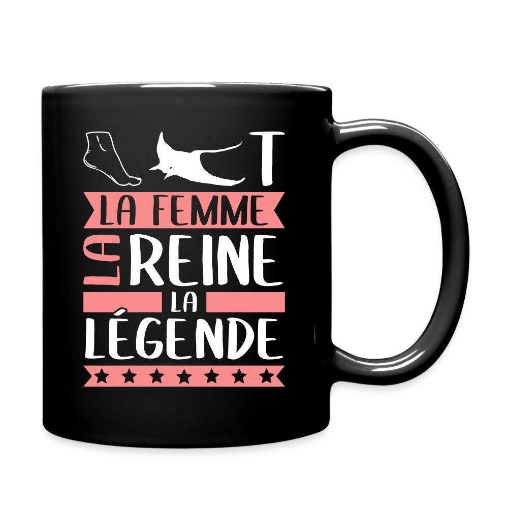 Mug uni Pierrette rébus – La femme, la reine, la légende - noir