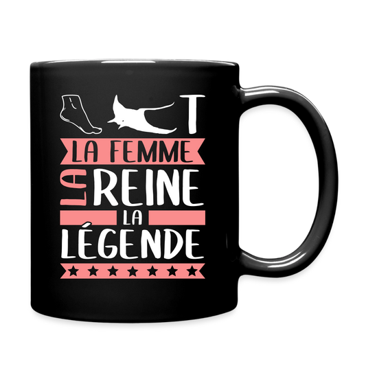 Mug uni Pierrette rébus – La femme, la reine, la légende - noir