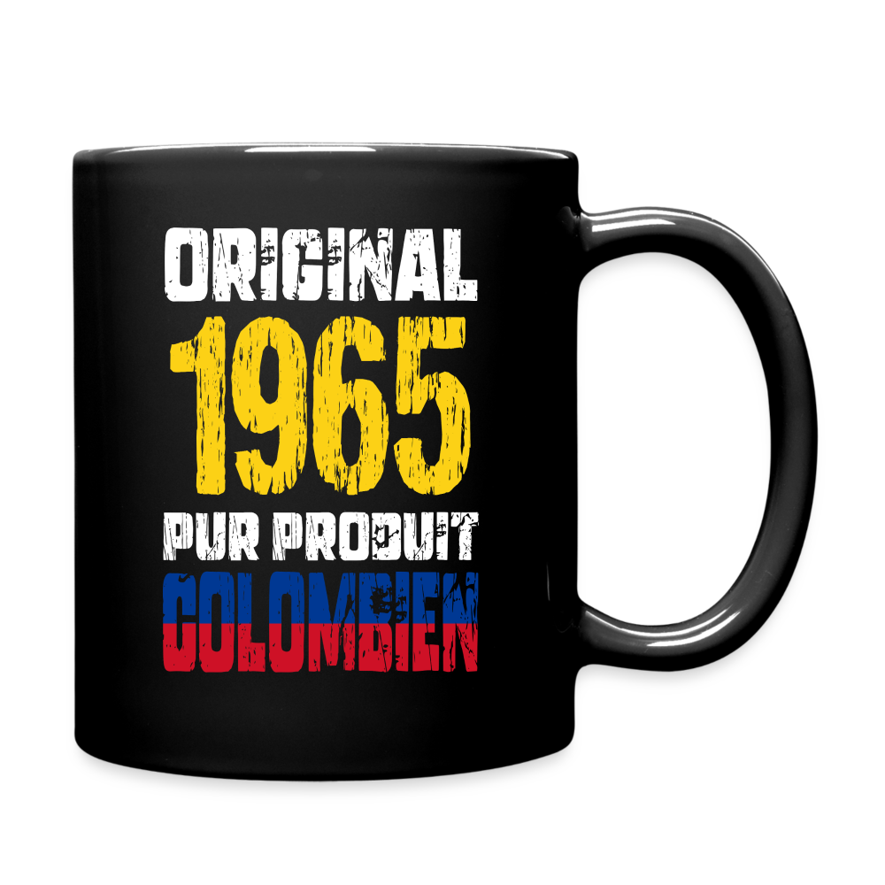 Mug uni - Anniversaire 60 Ans - Original 1965 - Pur produit Colombien - noir