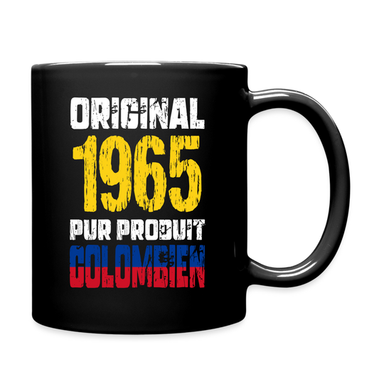 Mug uni - Anniversaire 60 Ans - Original 1965 - Pur produit Colombien - noir