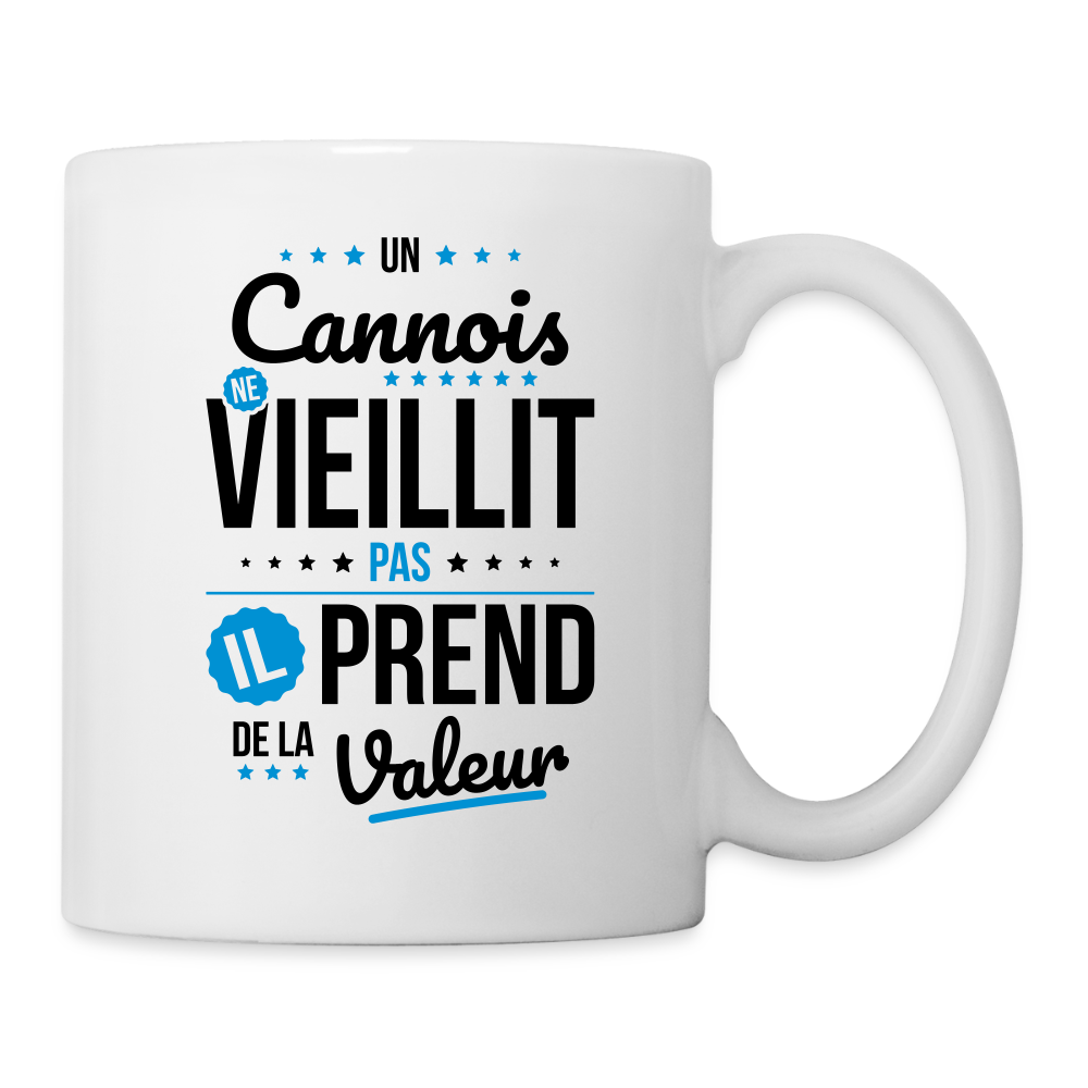 Mug blanc - Un Cannois ne vieillit pas - blanc